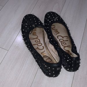 Black Stud Women’s Flats